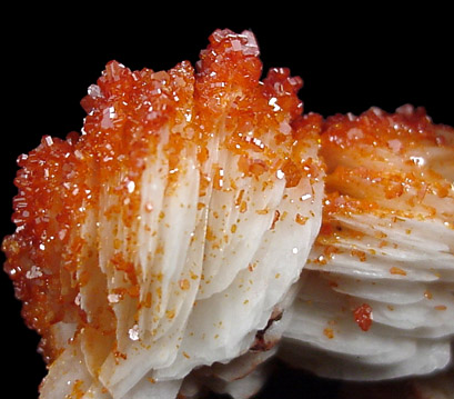 Barite with Vanadinite from Mibladen, Morocco