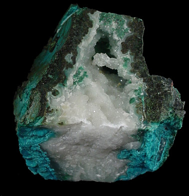 Chrysocolla and Quartz from Inca de Oro, Atacama, Chile