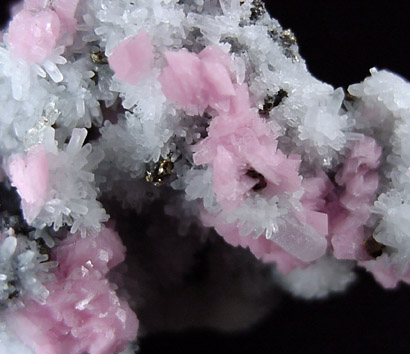 Rhodochrosite on Quartz from American Tunnel, Sunnyside Mine, Eureka District, San Juan County, Colorado