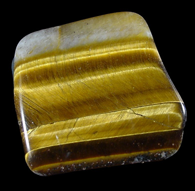 Quartz pseudomorphous after Crocidolite (Tiger-Eye) from headwaters of the Orange River, Griqualand West, South Africa
