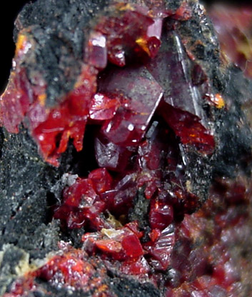 Realgar from Getchell Mine, Humboldt County, Nevada