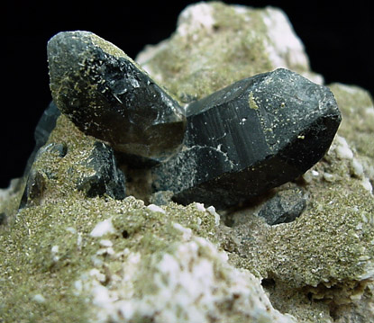 Quartz var. Smoky, Epidote, Microcline from Jackpot, Elko County, Nevada