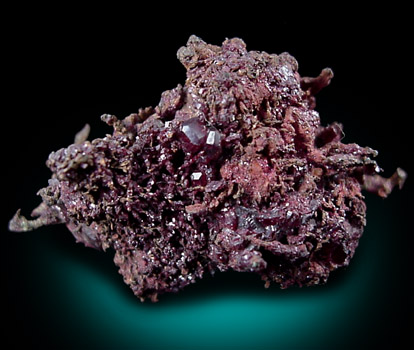 Cuprite on Copper from Liskeard, Cornwall, England