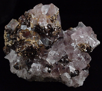 Fluorite with Siderite from Boltsburn Mine, Weardale, County Durham, England