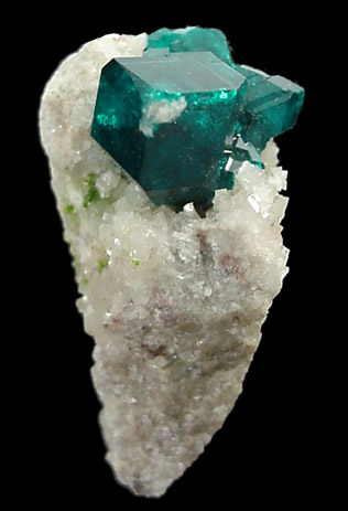 Dioptase and Calcite from Tsumeb Mine, Otavi-Bergland District, Oshikoto, Namibia