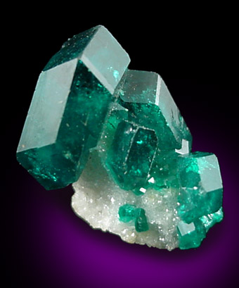 Dioptase and Calcite from Tsumeb Mine, Otavi-Bergland District, Oshikoto, Namibia