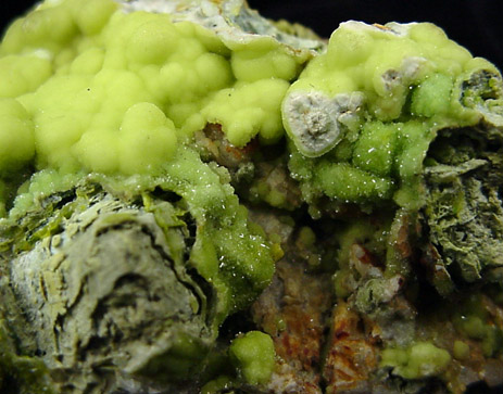 Pyromorphite from Belton Grain Vein, Wanlockhead, Dumfriedsshire, Scotland