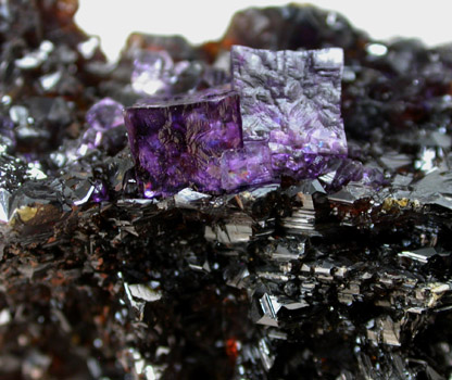 Fluorite on Sphalerite from Elmwood Mine, Carthage, Smith County, Tennessee