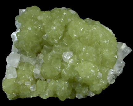 Prehnite with Calcite from Prospect Park Quarry, Prospect Park, Passaic County, New Jersey