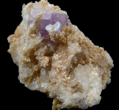 Fluorapatite on Quartz from Noyes Mountain Quarry, Greenwood, Oxford County, Maine