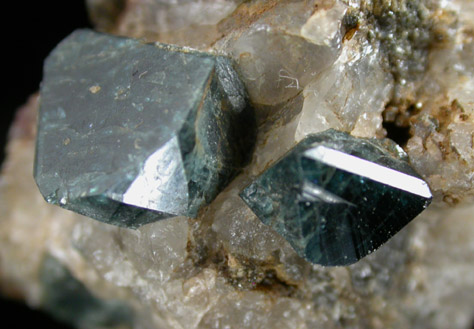 Gahnite in Quartz from Rowe, Franklin County, Massachusetts