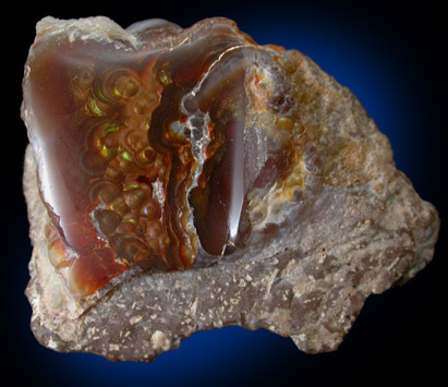 Quartz var. Fire Agate from Graham County, Arizona