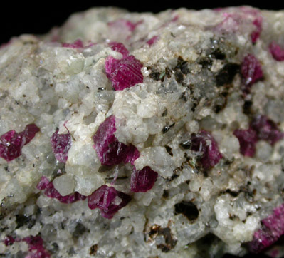 Corundum var. Ruby from Froland, Arendal, Norway