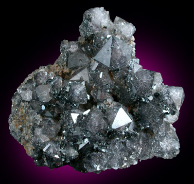 Hematite on Smoky Quartz from Max Tessmer Farm, Chub Lake, near Hailesboro, Gouverneur, St. Lawrence County, New York