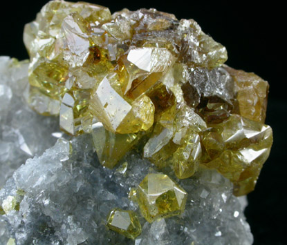 Sphalerite on Calcite from ZCA Hyatt Mine, Talcville, St. Lawtence County, New York