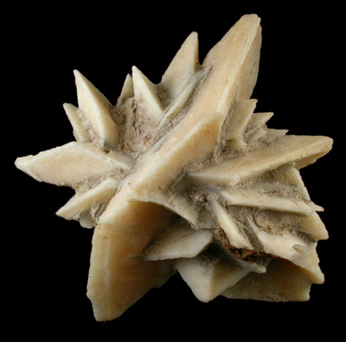 Calcite pseudomorph after Glauberite from Camp Verde, Yavapai County, Arizona