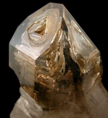 Quartz var. Smoky Reverse-scepter from Tafelkop, Goboboseb Mountains, 27 km west of Brandberg Mountain, Erongo region, Namibia