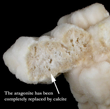 Calcite pseudomorphs after Aragonite from Raura District, Cajatambo Province, Peru