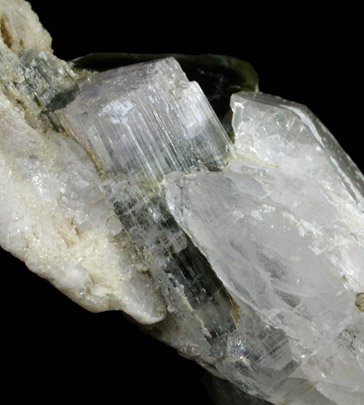 Elbaite Tourmaline in Quartz from Stak Nala, Skardu Road, Baltistan, Gilgit-Baltistan, Pakistan