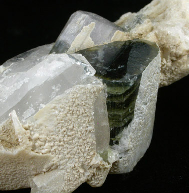 Elbaite Tourmaline in Quartz from Stak Nala, Skardu Road, Baltistan, Gilgit-Baltistan, Pakistan