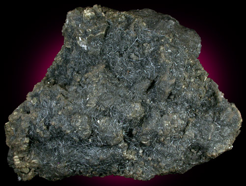 Jamesonite on Pyrite from Noche Buena Mine, Zacatecas, Mexico