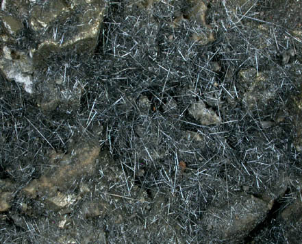 Jamesonite on Pyrite from Noche Buena Mine, Zacatecas, Mexico