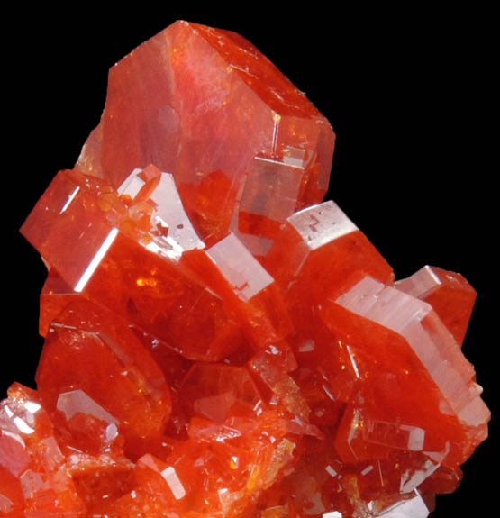 Vanadinite on Barite from Mibladen, Haute Moulouya Basin, Zeida-Aouli-Mibladen belt, Midelt Province, Morocco