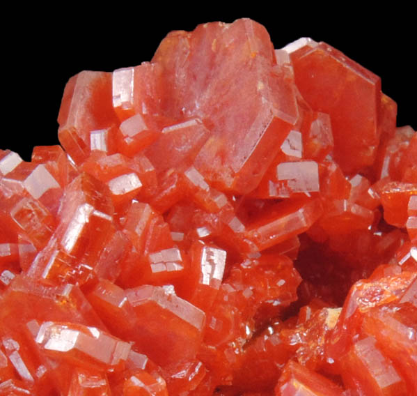 Vanadinite on Barite with Calcite from Mibladen, Haute Moulouya Basin, Zeida-Aouli-Mibladen belt, Midelt Province, Morocco