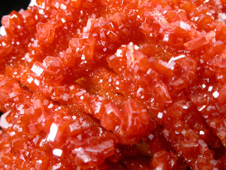 Vanadinite on Barite from Mibladen, Haute Moulouya Basin, Zeida-Aouli-Mibladen belt, Midelt Province, Morocco