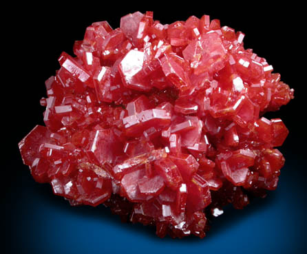 Vanadinite on Barite from Mibladen, Haute Moulouya Basin, Zeida-Aouli-Mibladen belt, Midelt Province, Morocco