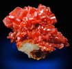 Vanadinite on Barite from Mibladen, Haute Moulouya Basin, Zeida-Aouli-Mibladen belt, Midelt Province, Morocco