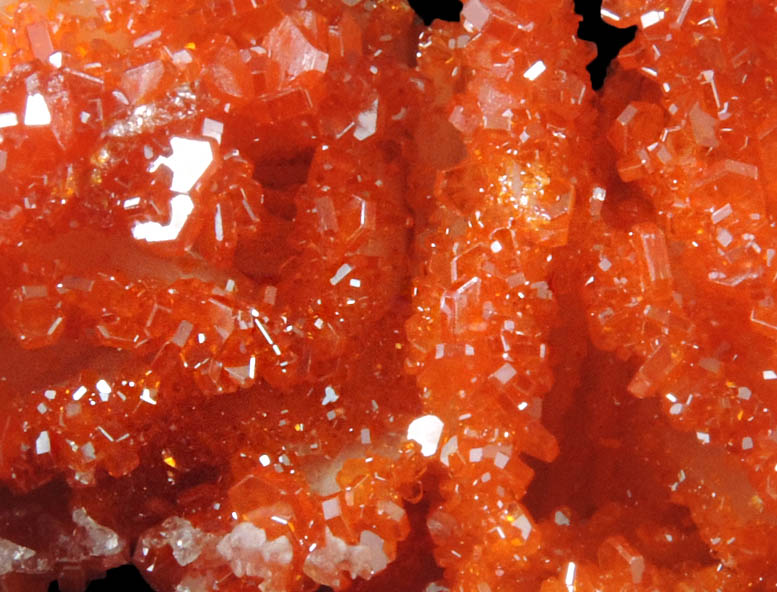 Vanadinite on Barite from Mibladen, Haute Moulouya Basin, Zeida-Aouli-Mibladen belt, Midelt Province, Morocco