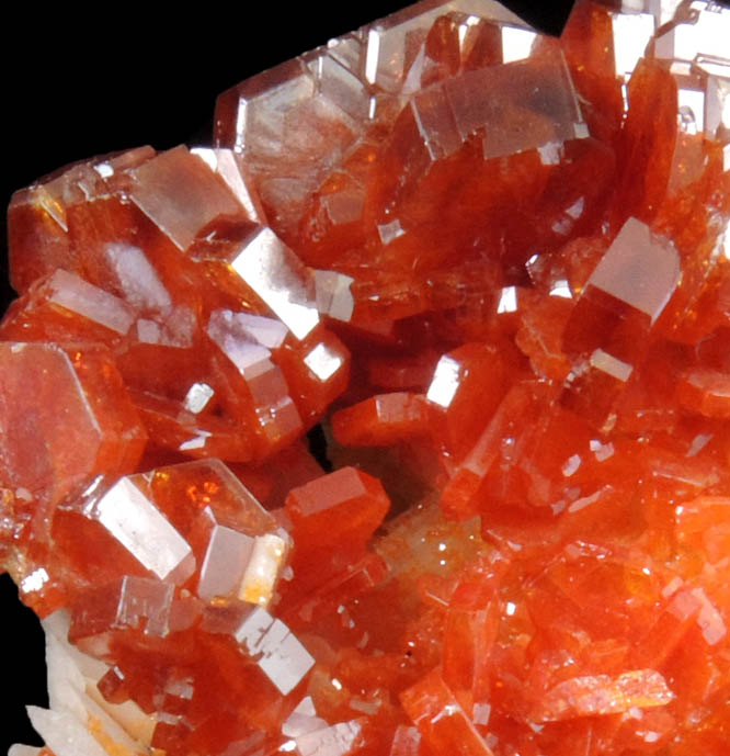 Vanadinite on Barite from Mibladen, Haute Moulouya Basin, Zeida-Aouli-Mibladen belt, Midelt Province, Morocco