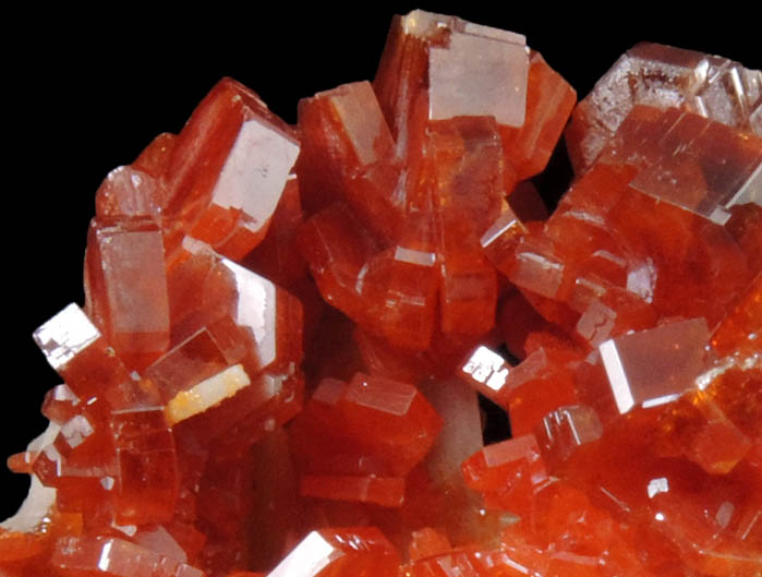 Vanadinite on Barite from Mibladen, Haute Moulouya Basin, Zeida-Aouli-Mibladen belt, Midelt Province, Morocco