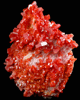 Vanadinite on Barite with Gypsum from Mibladen, Haute Moulouya Basin, Zeida-Aouli-Mibladen belt, Midelt Province, Morocco