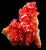 Vanadinite on Barite from Mibladen, Haute Moulouya Basin, Zeida-Aouli-Mibladen belt, Midelt Province, Morocco