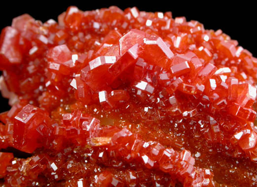 Vanadinite on Barite from Mibladen, Haute Moulouya Basin, Zeida-Aouli-Mibladen belt, Midelt Province, Morocco