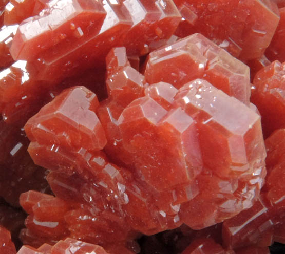 Vanadinite on Barite from Mibladen, Haute Moulouya Basin, Zeida-Aouli-Mibladen belt, Midelt Province, Morocco