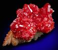 Vanadinite on Barite from Mibladen, Haute Moulouya Basin, Zeida-Aouli-Mibladen belt, Midelt Province, Morocco