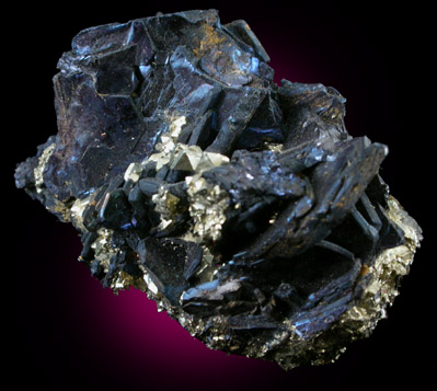 Covellite and Pyrite from Leonard Mine, Butte Mining District, Summit Valley, Silver Bow County, Montana