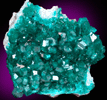 Dioptase over Calcite from Tsumeb Mine, Otavi-Bergland District, Oshikoto, Namibia