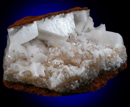 Calcite with Hemimorphite from Mina Ojuela, Mapimi, Durango, Mexico