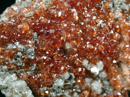 Grossular Garnet with Clinochlore from Jeffrey Mine, Asbestos, Qubec, Canada