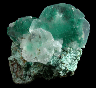 Gypsum var. Selenite with Atacamite inclusions from Lily Mine, Pisco Province, Ica Department, Peru