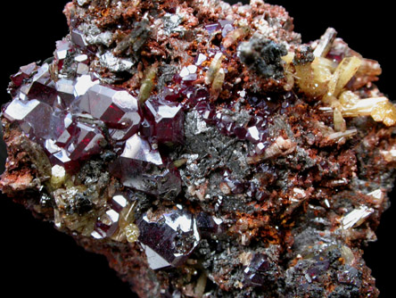 Cuprite and Mimetite from Tsumeb Mine, Otavi-Bergland District, Oshikoto, Namibia