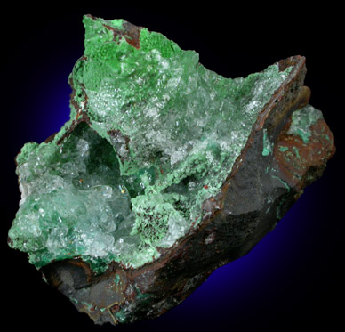 Conichalcite with Calcite from Mina Ojuela, Mapimi, Durango, Mexico