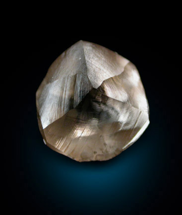 Diamond (1.3 carat macle, twinned crystal) from Northern Cape Province, South Africa