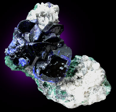 Azurite, Cerussite and Malachite from Mammoth-St. Anthony Mine, Tiger, Pinal County, Arizona