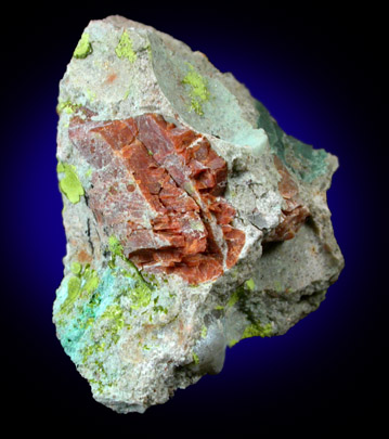 Volborthite from Monument No. 1 Mine, 26 km north of Kayenta, Navajo County, Arizona