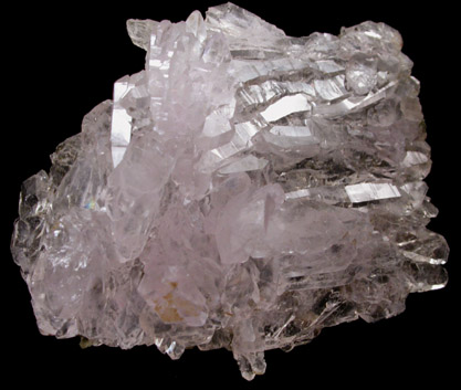 Roscherite on Rose Quartz Crystals from Taquaral, Minas Gerais, Brazil